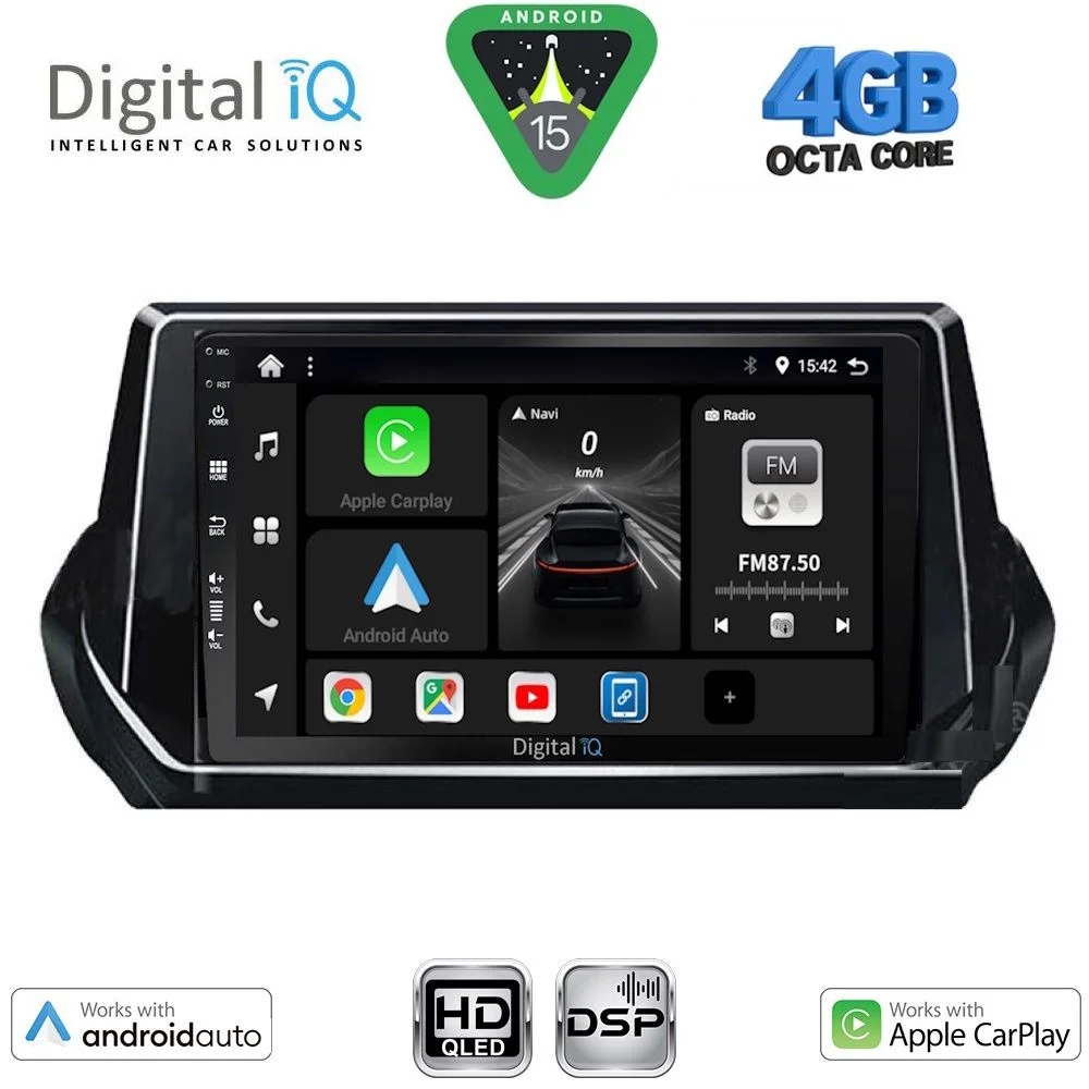 Φωτογραφία προϊόντος: DIGITAL IQ BXF 16509_CPAA (9inc) MULTIMEDIA TABLET for PEUGEOT 208 – 2008 mod. 2021-2026