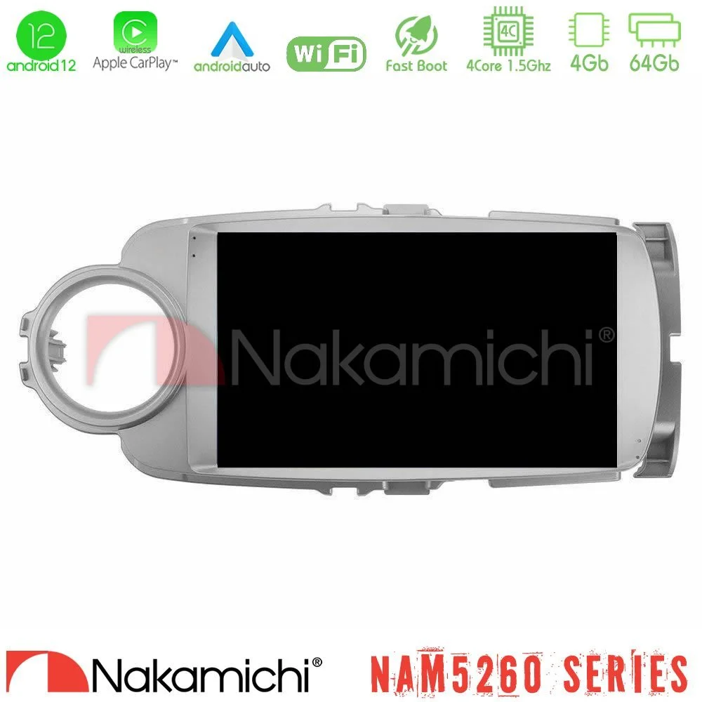 Φωτογραφία προϊόντος: Nakamichi NAM5260 Series 4Core Android12 4+64GB Toyota Yaris Navigation Multimedia Tablet 9 Με Carplay & Android Auto