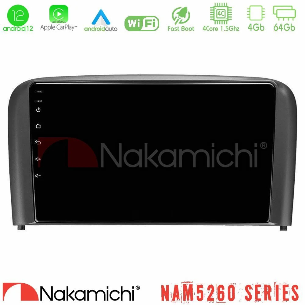 Φωτογραφία προϊόντος: Nakamichi NAM5260 Series 4Core Android12 4+64GB Volvo S80 1998-2006 Navigation Multimedia Tablet 9 Με Carplay & Android Auto