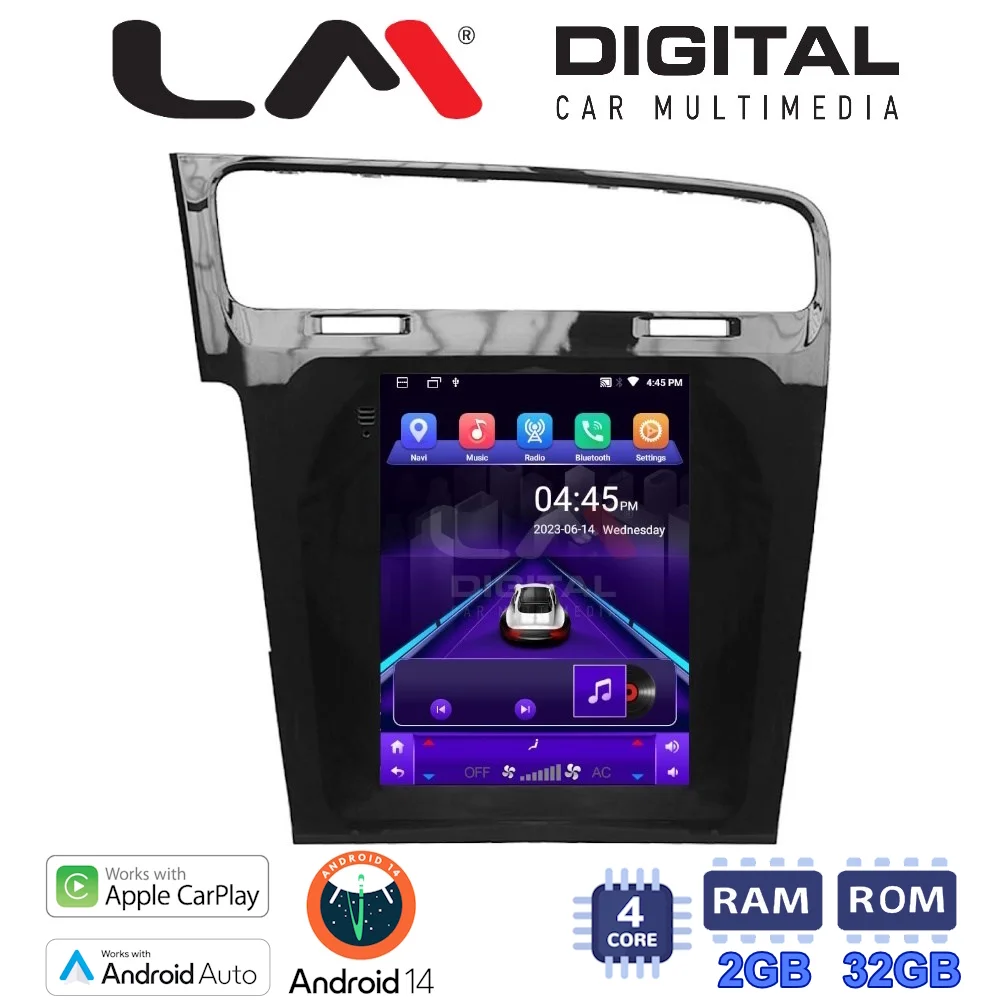 Φωτογραφία προϊόντος: LM Digital - LM TN4591 GPS Οθόνη OEM Multimedia τυπου Tesla 9,7inch VW Golf 7 (CarPlay/AndroidAuto/BT/GPS/WIFI/GPRS)