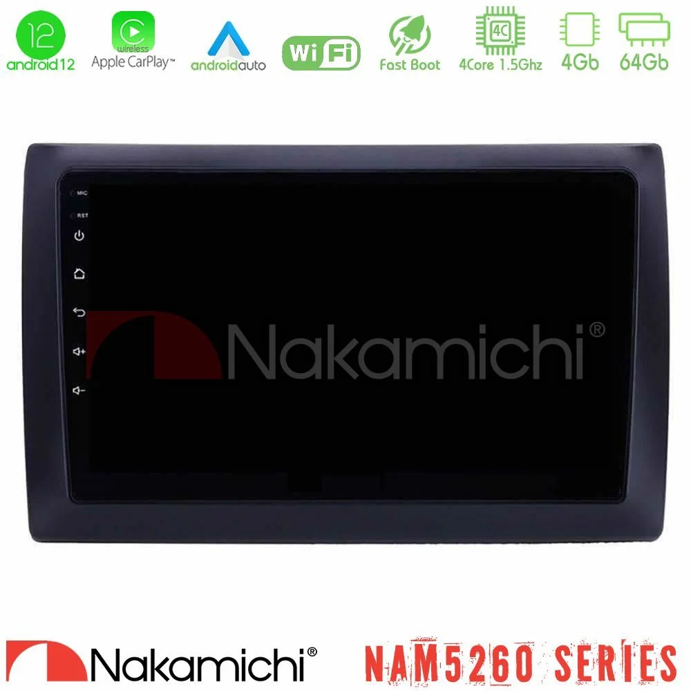 Φωτογραφία προϊόντος: Nakamichi NAM5260 Series 4Core Android12 4+64GB Fiat Stilo Navigation Multimedia Tablet 9 Με Carplay & Android Auto