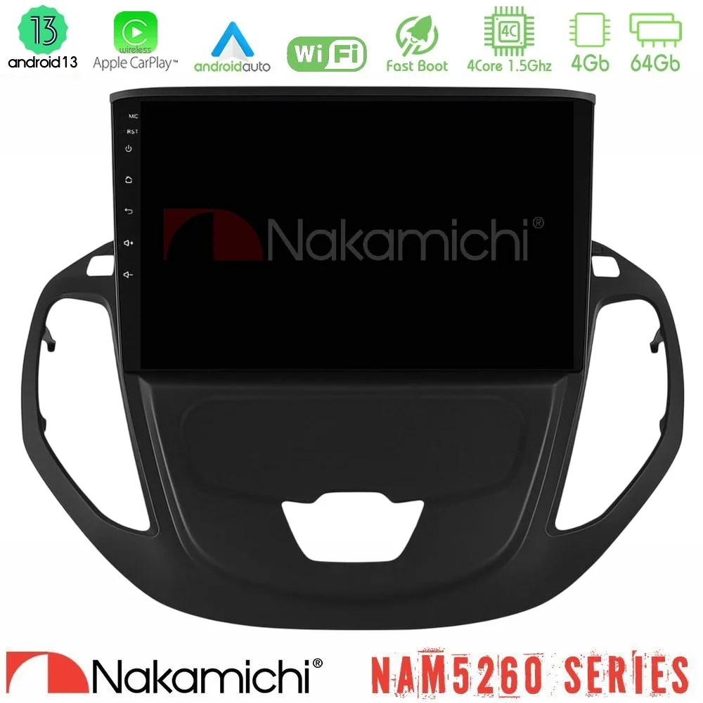 Φωτογραφία προϊόντος: Nakamichi NAM5260 Series 4Core Android13 4+64GB Ford Transit Courier 2015-2023 Navigation Multimedia Tablet 9 Με Carplay & Android Auto