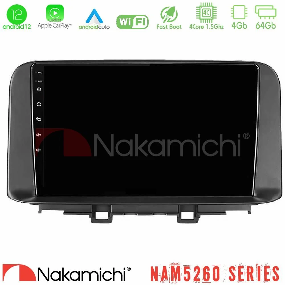 Φωτογραφία προϊόντος: Nakamichi NAM5260 Series 4Core Android12 4+64GB Hyundai Kona 2018-2023 Navigation Multimedia Tablet 10 Με Carplay & Android Auto