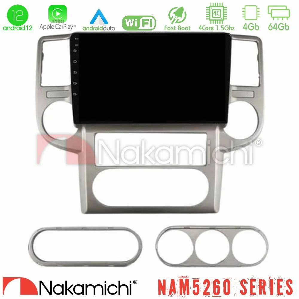 Φωτογραφία προϊόντος: Nakamichi NAM5260 Series 4Core Android12 4+64GB Nissan X-Trail 2003-2007 Navigation Multimedia Tablet 10 Με Carplay & Android Auto