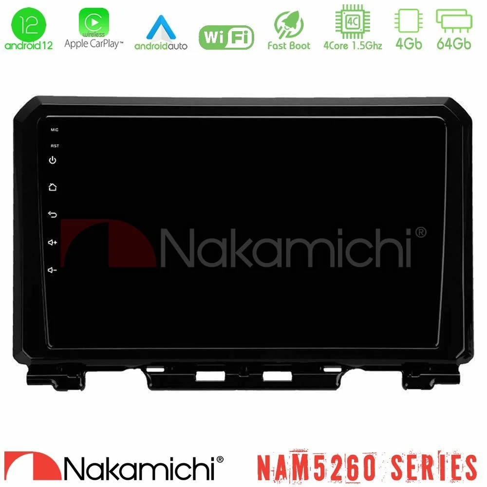 Φωτογραφία προϊόντος: Nakamichi NAM5260 Series 4Core Android12 4+64GB Suzuki Jimny 2018-2022 Navigation Multimedia Tablet 9 Με Carplay & Android Auto