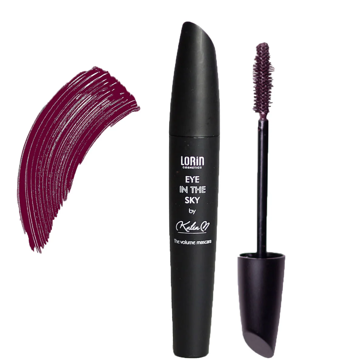Φωτογραφία προϊόντος: Lorin “Eye In The Sky” PRO Mascara by Katia | Μάσκαρα μωβ μελιτζανί με βουρτσάκι σιλικόνης