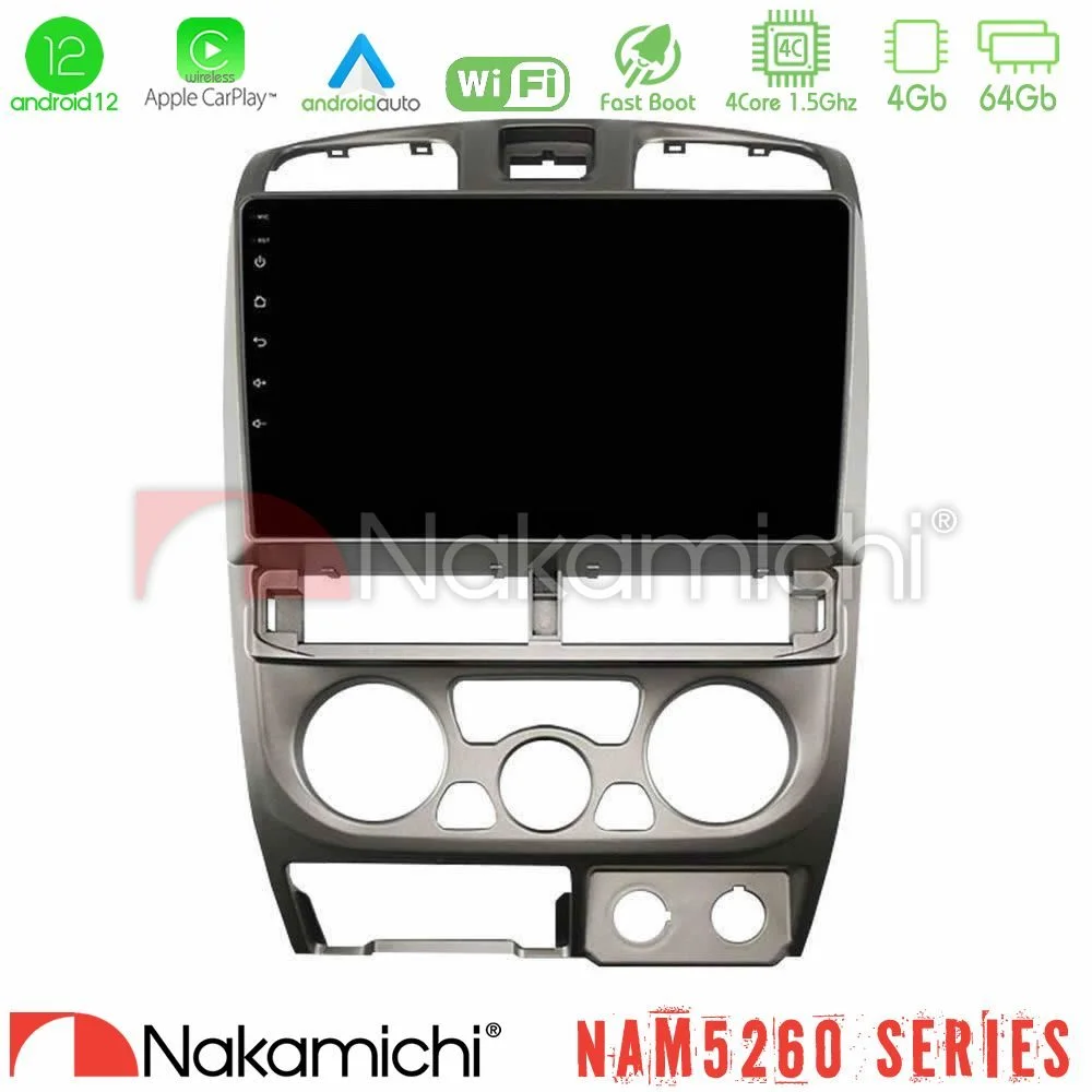 Φωτογραφία προϊόντος: Nakamichi NAM5260 Series 4Core Android12 4+64GB Isuzu D-Max 2004-2006 Navigation Multimedia Tablet 9 Με Carplay & Android Auto
