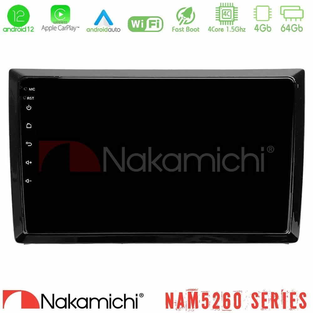 Φωτογραφία προϊόντος: Nakamichi NAM5260 Series 4Core Android12 4+64GB VW Beetle Navigation Multimedia Tablet 9 Με Carplay & Android Auto