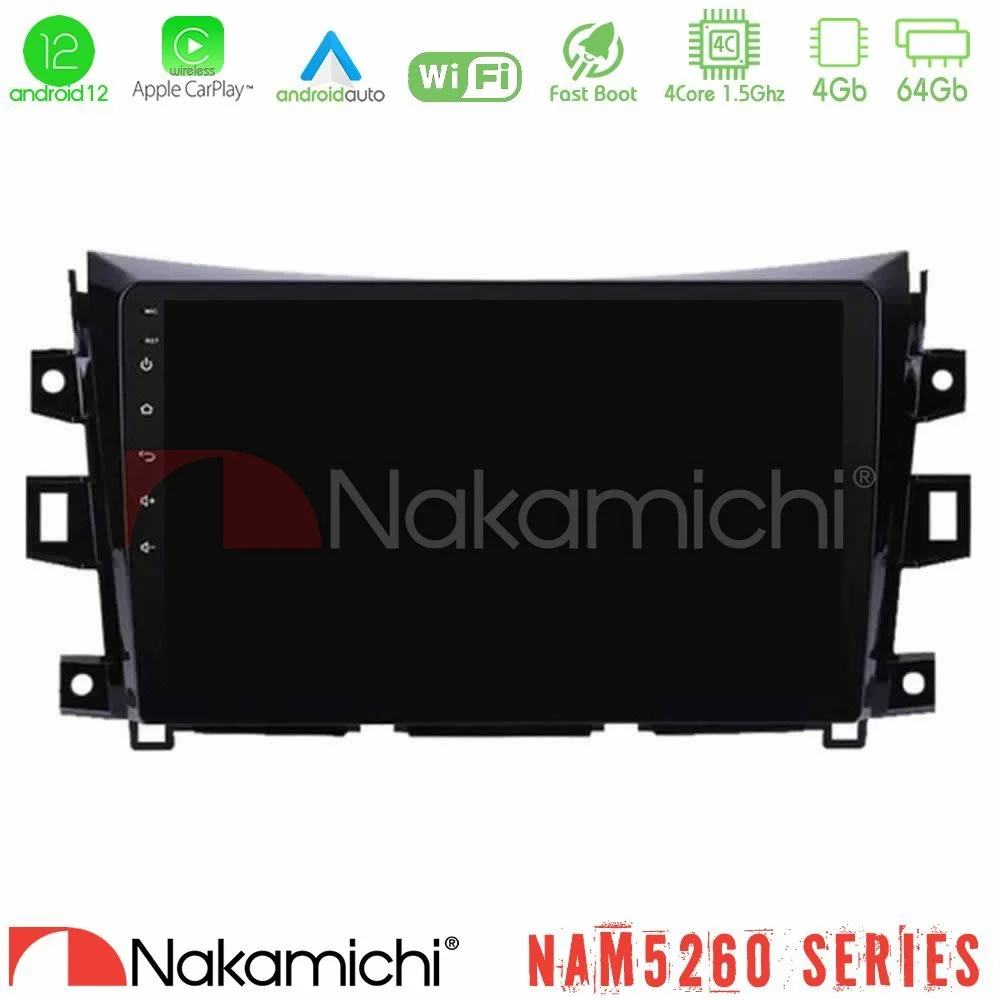 Φωτογραφία προϊόντος: Nakamichi NAM5260 Series 4Core Android12 4+64GB Nissan Navara NP300 Navigation Multimedia Tablet 9 Με Carplay & Android Auto