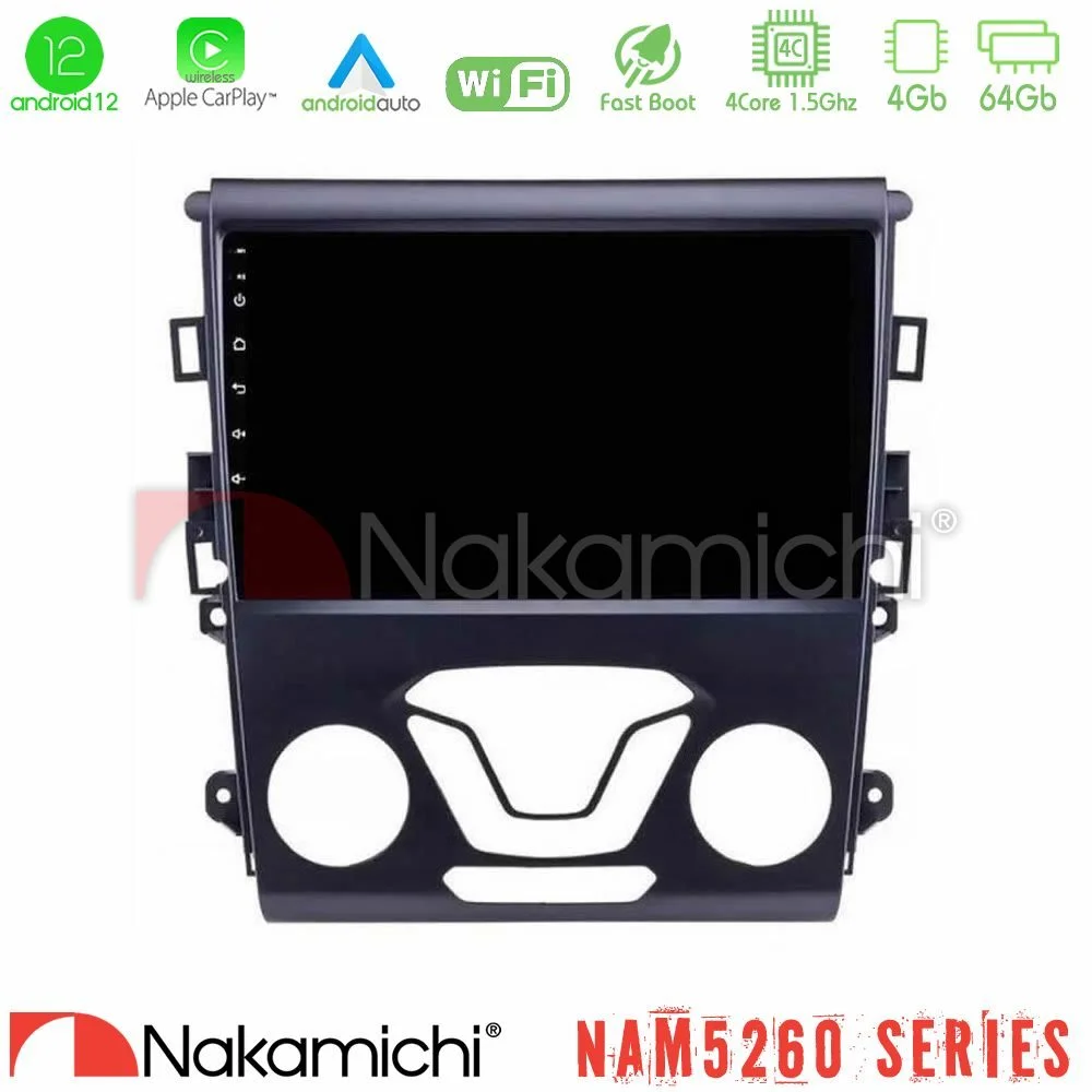 Φωτογραφία προϊόντος: Nakamichi NAM5260 Series 4Core Android12 4+64GB Ford Mondeo 2014-2017 Navigation Multimedia Tablet 9 Με Carplay & Android Auto