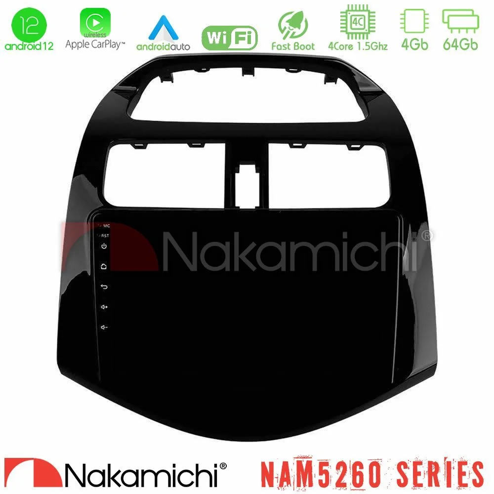 Φωτογραφία προϊόντος: Nakamichi NAM5260 Series 4Core Android12 4+64GB Chevrolet Spark 2009-2015 Navigation Multimedia Tablet 9 Με Carplay & Android Auto