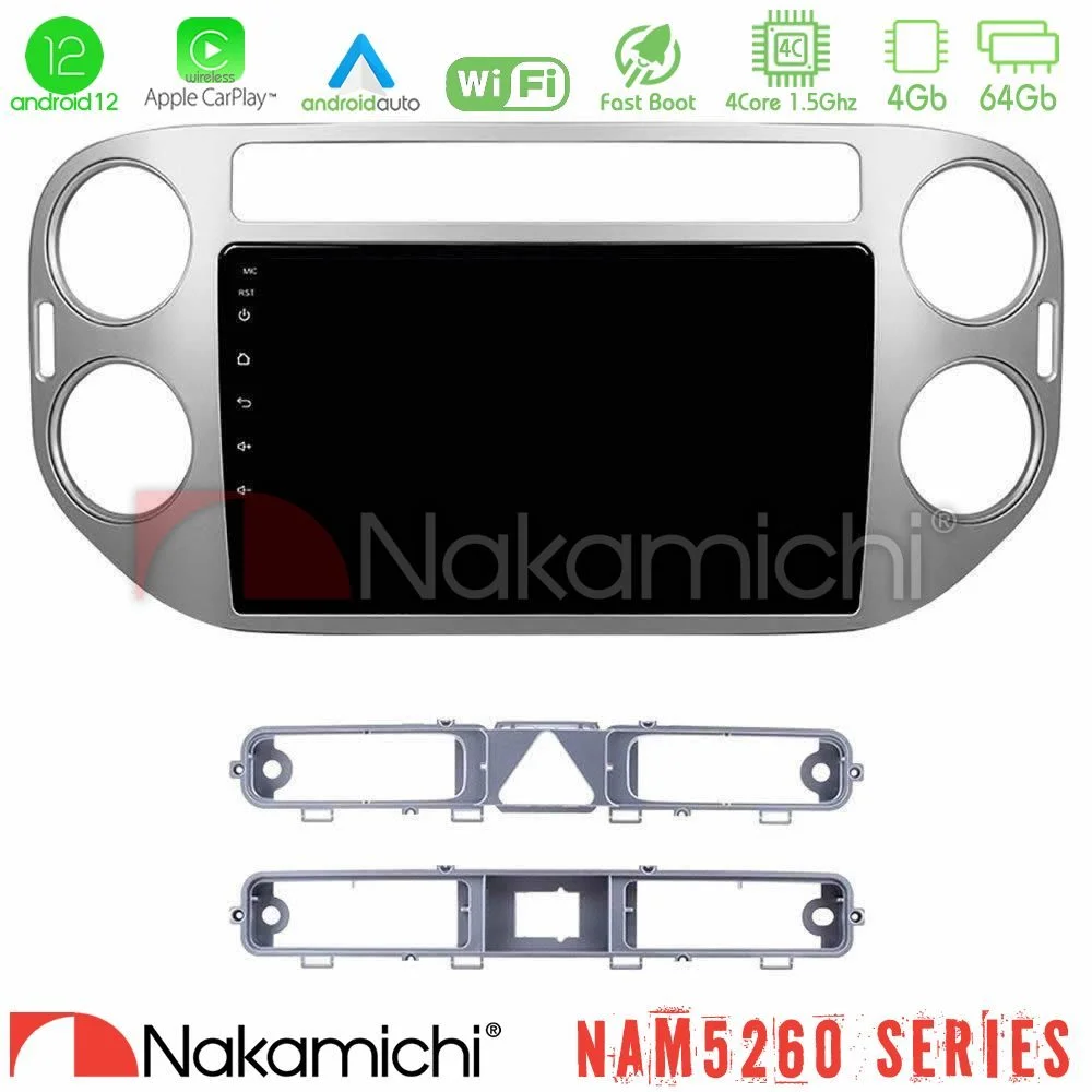 Φωτογραφία προϊόντος: Nakamichi NAM5260 Series 4Core Android12 4+64GB VW Tiguan Navigation Multimedia Tablet 9 Με Carplay & Android Auto