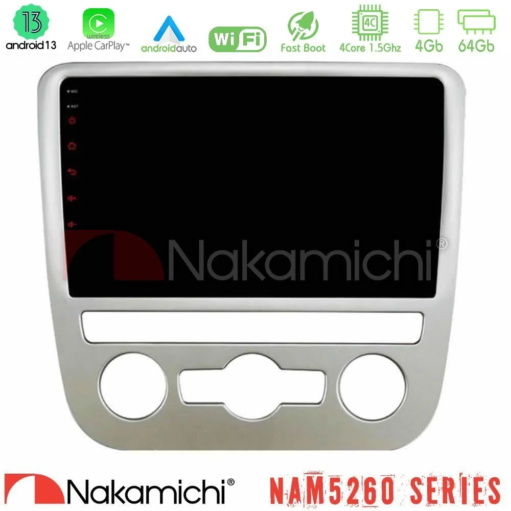 Φωτογραφία προϊόντος: Nakamichi NAM5260 Series 4Core Android13 4+64GB VW Scirocco 2008 – 2014 Navigation Multimedia Tablet 9 Με Carplay & Android Auto