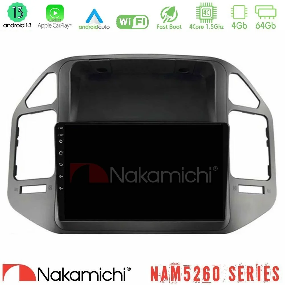 Φωτογραφία προϊόντος: Nakamichi NAM5260 Series 4Core Android13 4+64GB Mitsubishi Pajero 2002-2006 Navigation Multimedia Tablet 9 Με Carplay & Android Auto