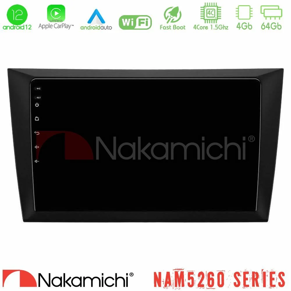 Φωτογραφία προϊόντος: Nakamichi NAM5260 Series 4Core Android12 4+64GB Vw Golf 6 Navigation Multimedia Tablet 9 Με Carplay & Android Auto