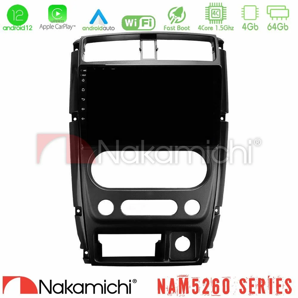 Φωτογραφία προϊόντος: Nakamichi NAM5260 Series 4Core Android12 4+64GB Suzuki Jimny 2007-2017 Navigation Multimedia Tablet 9 Με Carplay & Android Auto