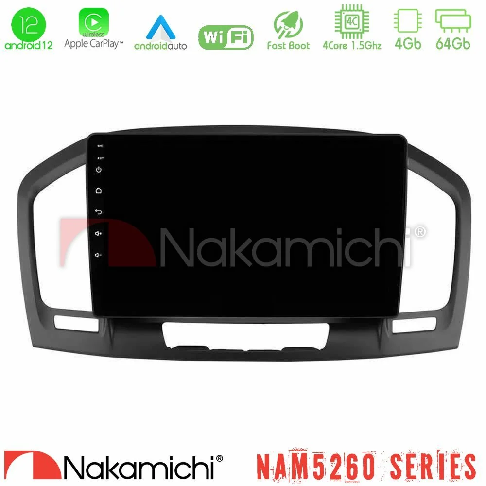 Φωτογραφία προϊόντος: Nakamichi NAM5260 Series 4Core Android12 4+64GB Opel Insignia 2008-2013 Navigation Multimedia Tablet 9 Με Carplay & Android Auto
