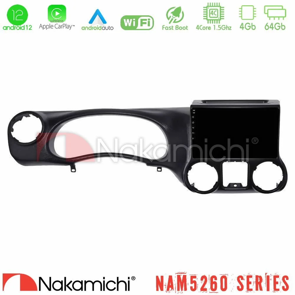 Φωτογραφία προϊόντος: Nakamichi NAM5260 Series 4Core Android12 4+64GB Jeep Wrangler 2011-2014 Navigation Multimedia Tablet 9 Με Carplay & Android Auto