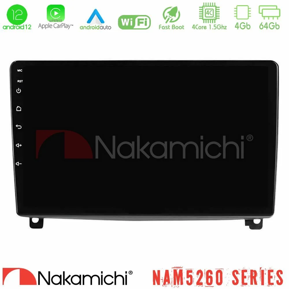 Φωτογραφία προϊόντος: Nakamichi NAM5260 Series 4Core Android12 4+64GB Peugeot 407 Navigation Multimedia Tablet 9 Με Carplay & Android Auto