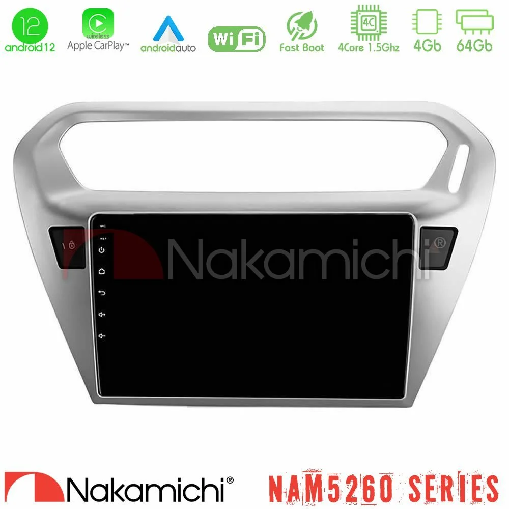 Φωτογραφία προϊόντος: Nakamichi NAM5260 Series 4Core Android12 4+64GB Citroen C-Elysee / Peugeot 301 Navigation Multimedia Tablet 9 Με Carplay & Android Auto