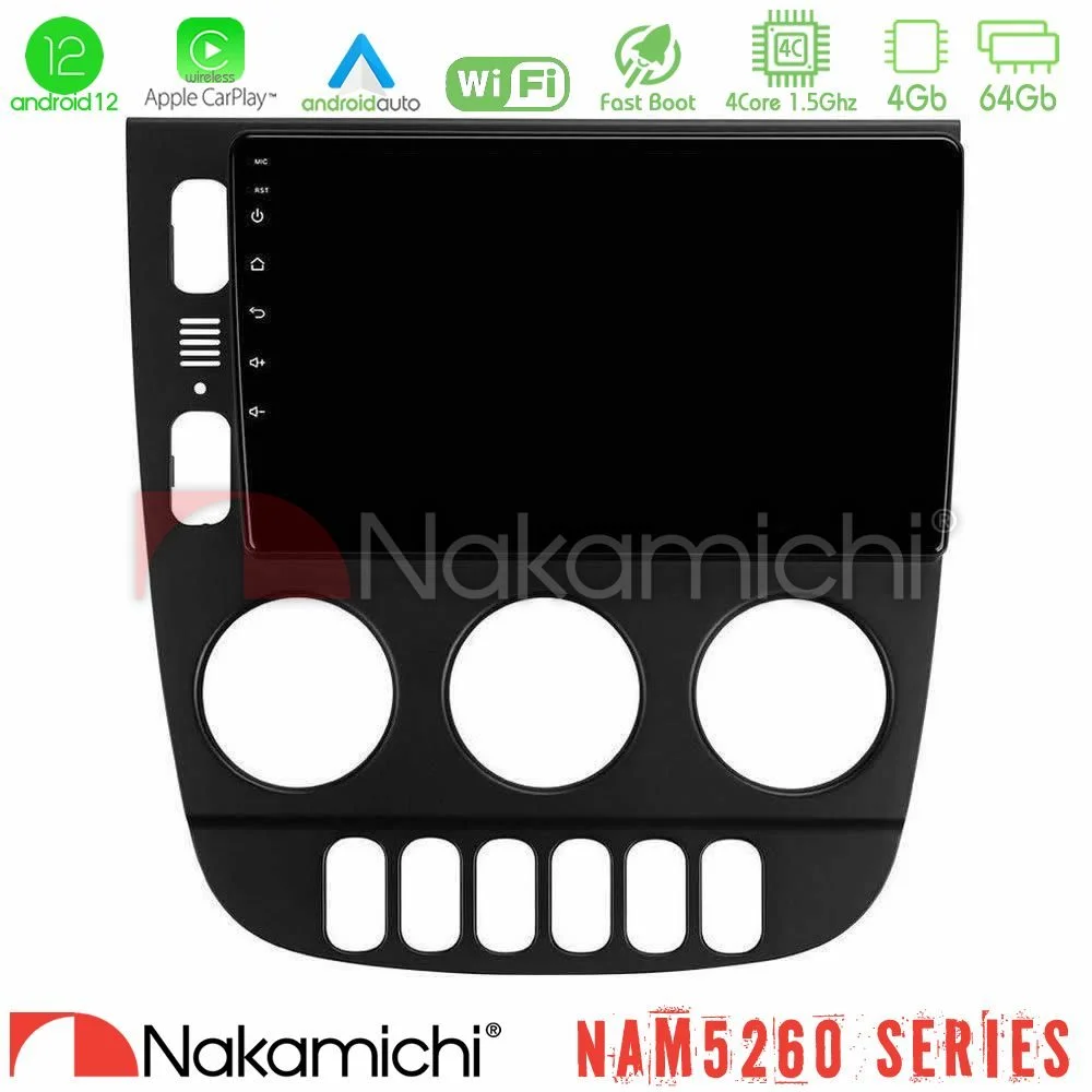 Φωτογραφία προϊόντος: Nakamichi NAM5260 Series 4Core Android12 4+64GB Mercedes ML Class 1998-2005 Navigation Multimedia Tablet 9 Με Carplay & Android Auto