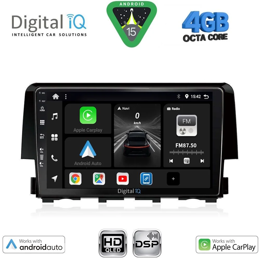 Φωτογραφία προϊόντος: DIGITAL IQ BXF 16191_CPAA (9inc) MULTIMEDIA TABLET for HONDA CIVIC mod. 2016-2021