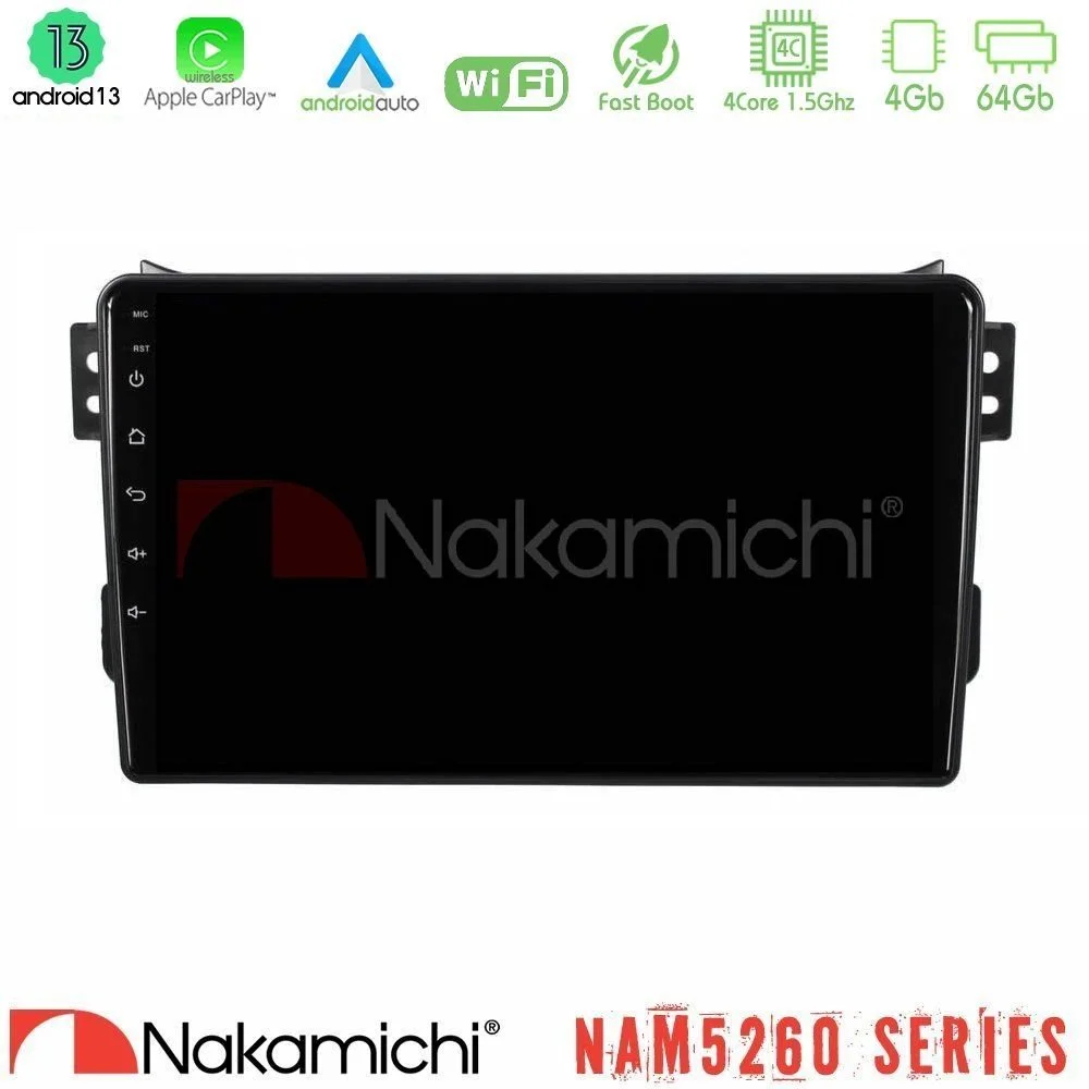Φωτογραφία προϊόντος: Nakamichi NAM5260 Series 4Core Android13 4+64GB Suzuki Splash & Opel Agila 2008-2014 Navigation Multimedia Tablet 9 Με Carplay & Android Auto