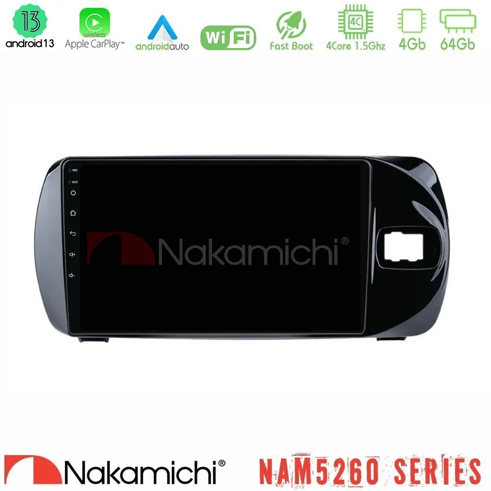 Φωτογραφία προϊόντος: Nakamichi NAM5260 Series 4Core Android13 4+64GB Toyota Yaris (Vitz) 2015-2020 RHD Navigation Multimedia Tablet 9 Με Carplay & Android Auto