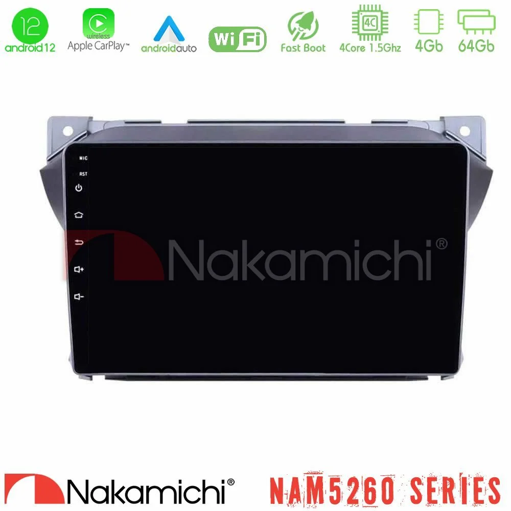 Φωτογραφία προϊόντος: Nakamichi NAM5260 Series Suzuki Alto & Nissan Pixo 4Core Android12 4+64GB Navigation Multimedia Tablet 9″ Με Carplay & Android Auto