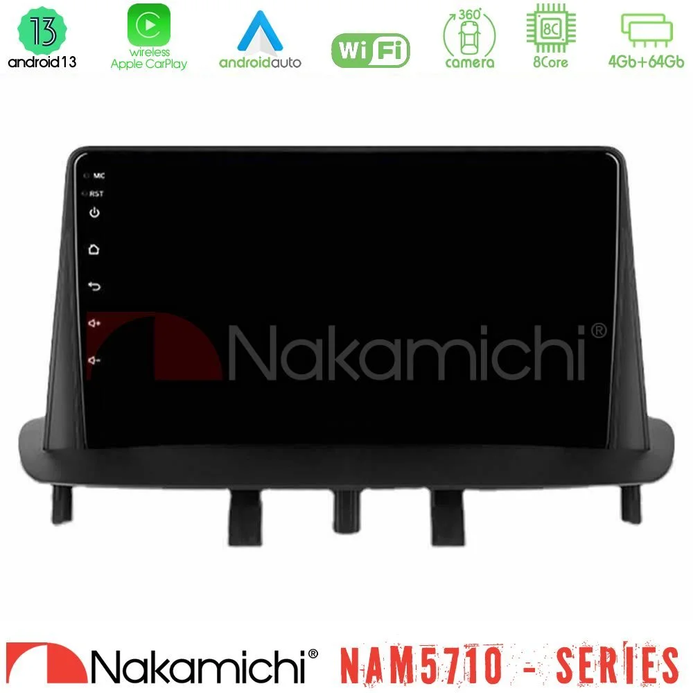Φωτογραφία προϊόντος: Nakamichi NAM5710 Series 8Core Android13 4+64GB Renault Megane 3 2009-2013 Navigation Multimedia Tablet 9