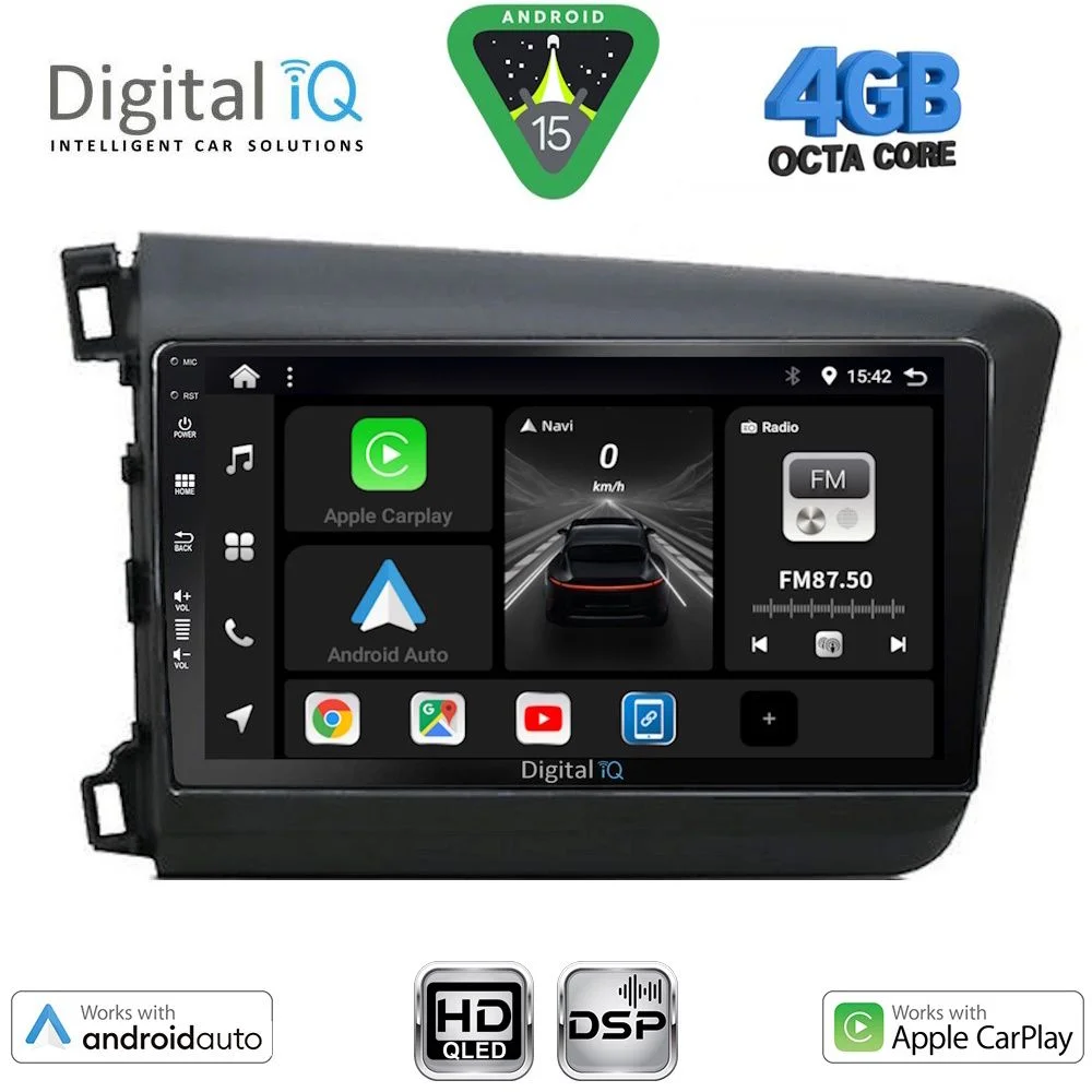 Φωτογραφία προϊόντος: DIGITAL IQ BXF 161904D_CPAA (9inc) MULTIMEDIA TABLET for HONDA CIVIC 4Doors mod. 2012-2016