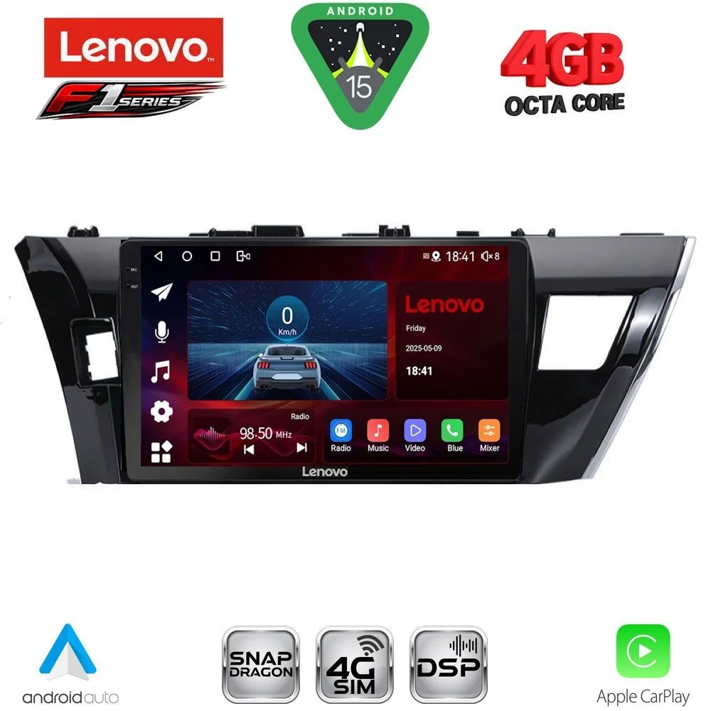 Φωτογραφία προϊόντος: LENOVO SSQ 9714SM_CPA (10inc) MULTIMEDIA TABLET for TOYOTA COROLLA mod. 2013-2016