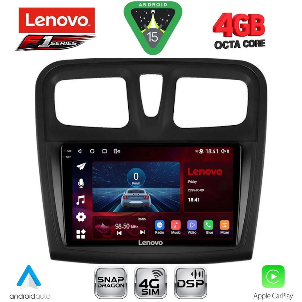 Φωτογραφία προϊόντος: LENOVO SSQ 9108SQ_CPA (9inc) MULTIMEDIA TABLET for DACIA LOGAN – SANDERO mod. 2012-2019