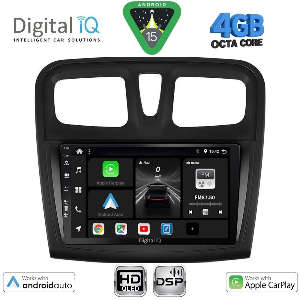 Φωτογραφία προϊόντος: DIGITAL IQ BXF 16108SQ_CPAA (9inc) MULTIMEDIA TABLET for DACIA LOGAN – SANDERO mod. 2012-2019