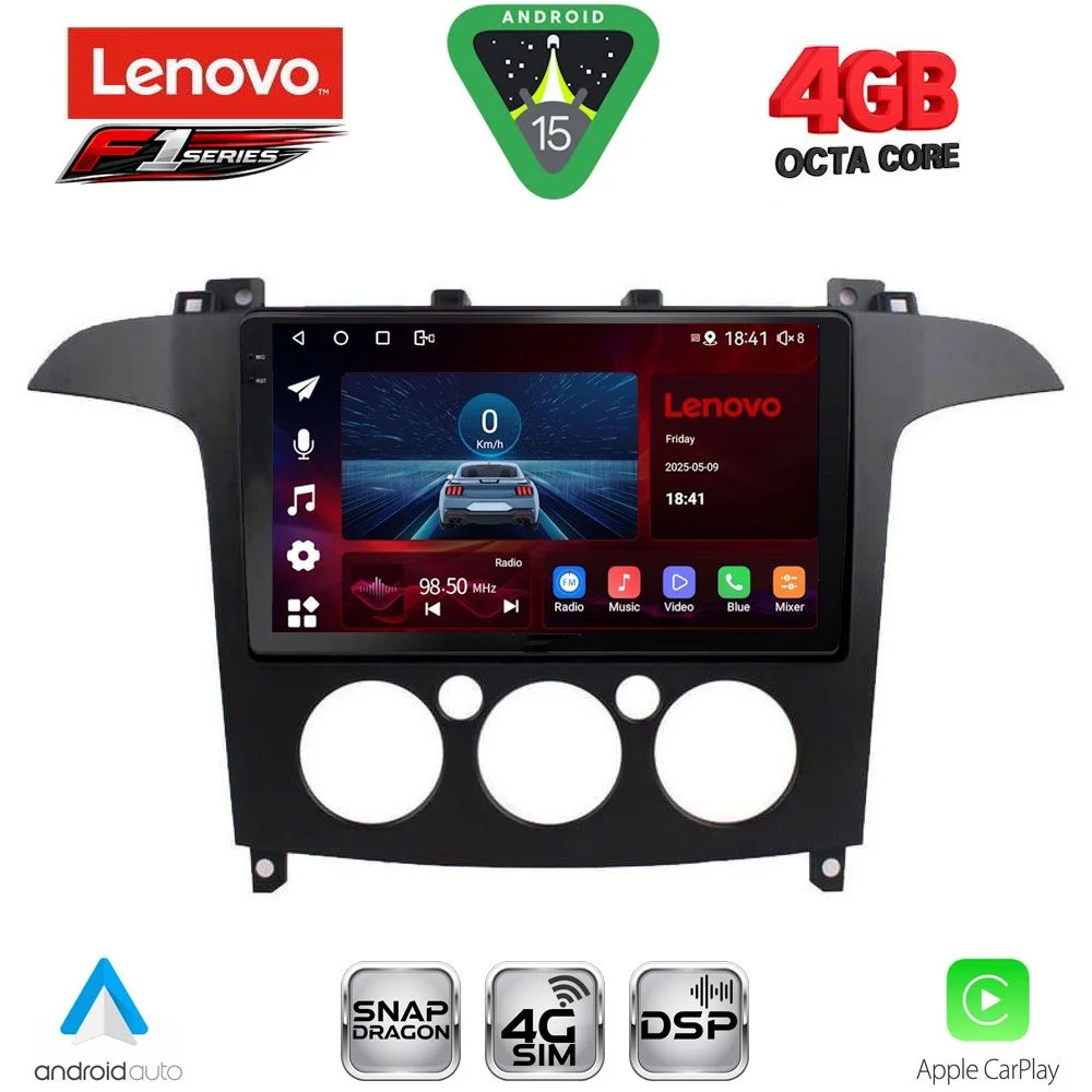 Φωτογραφία προϊόντος: LENOVO SSQ 9175_CPA A/C (9inc) MULTIMEDIA TABLET for FORD SMAX mod. 2006-2014