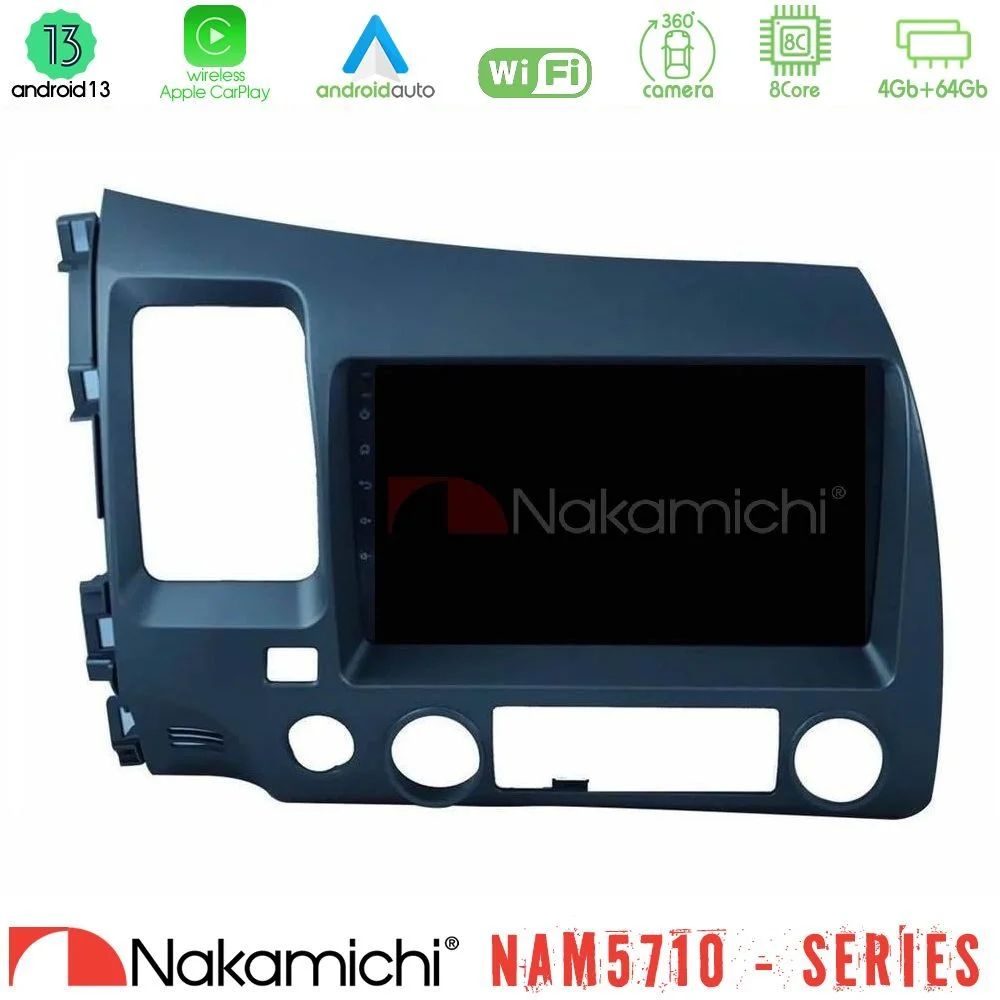 Φωτογραφία προϊόντος: Nakamichi NAM5710 Series 8Core Android13 4+64GB Honda Civic 2006-2011 Navigation Multimedia Tablet 9