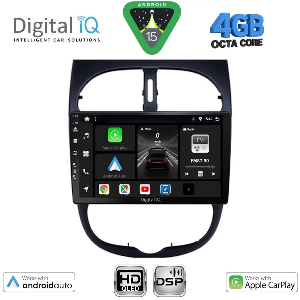 Φωτογραφία προϊόντος: DIGITAL IQ BXF 16506_CPAA (9inc) MULTIMEDIA TABLET for PEUGEOT 206 mod. 1998-2006