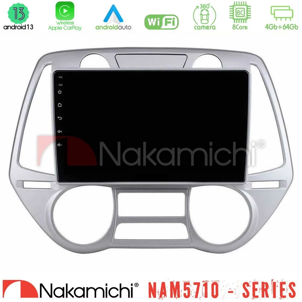 Φωτογραφία προϊόντος: Nakamichi NAM5710 Series 8Core Android13 4+64GB Hyundai i20 2009-2012 Auto A/C Navigation Multimedia Tablet 9