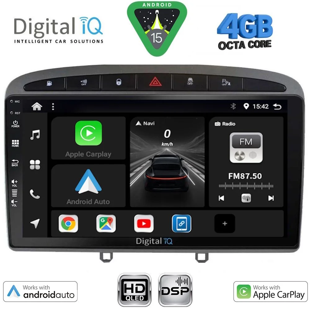 Φωτογραφία προϊόντος: DIGITAL IQ BXF 16513GR_CPAA (9inc) MULTIMEDIA TABLET for PEUGEOT 308 mod. 2007-2012 - RCZ mod. 2009-2015 (GREY)