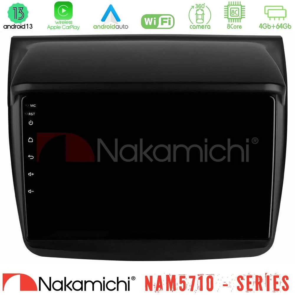 Φωτογραφία προϊόντος: Nakamichi NAM5710 Series 8Core Android13 4+64GB Mitsubishi L200 Navigation Multimedia Tablet 9