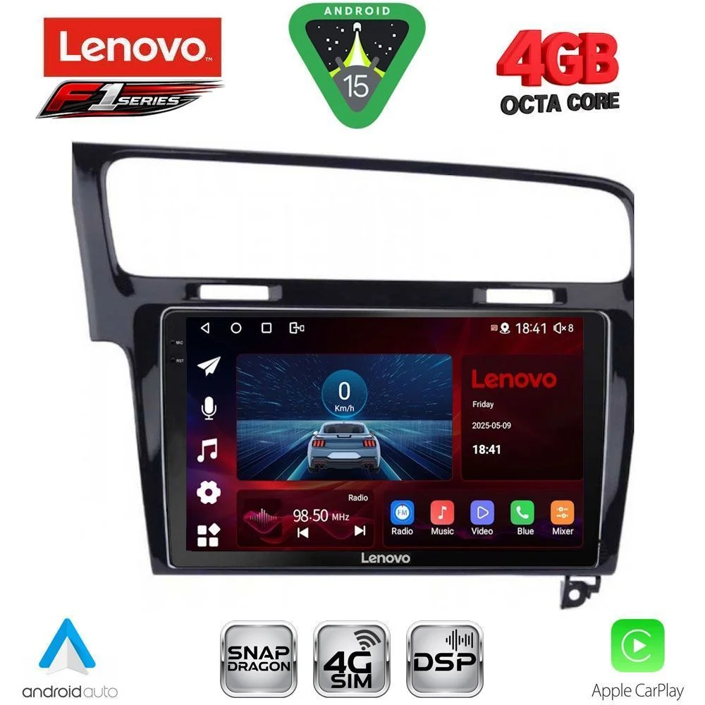 Φωτογραφία προϊόντος: LENOVO SSQ 9747BL_CPA (10inc) MULTIMEDIA TABLET for VW GOLF 7 mod. 2013-2020