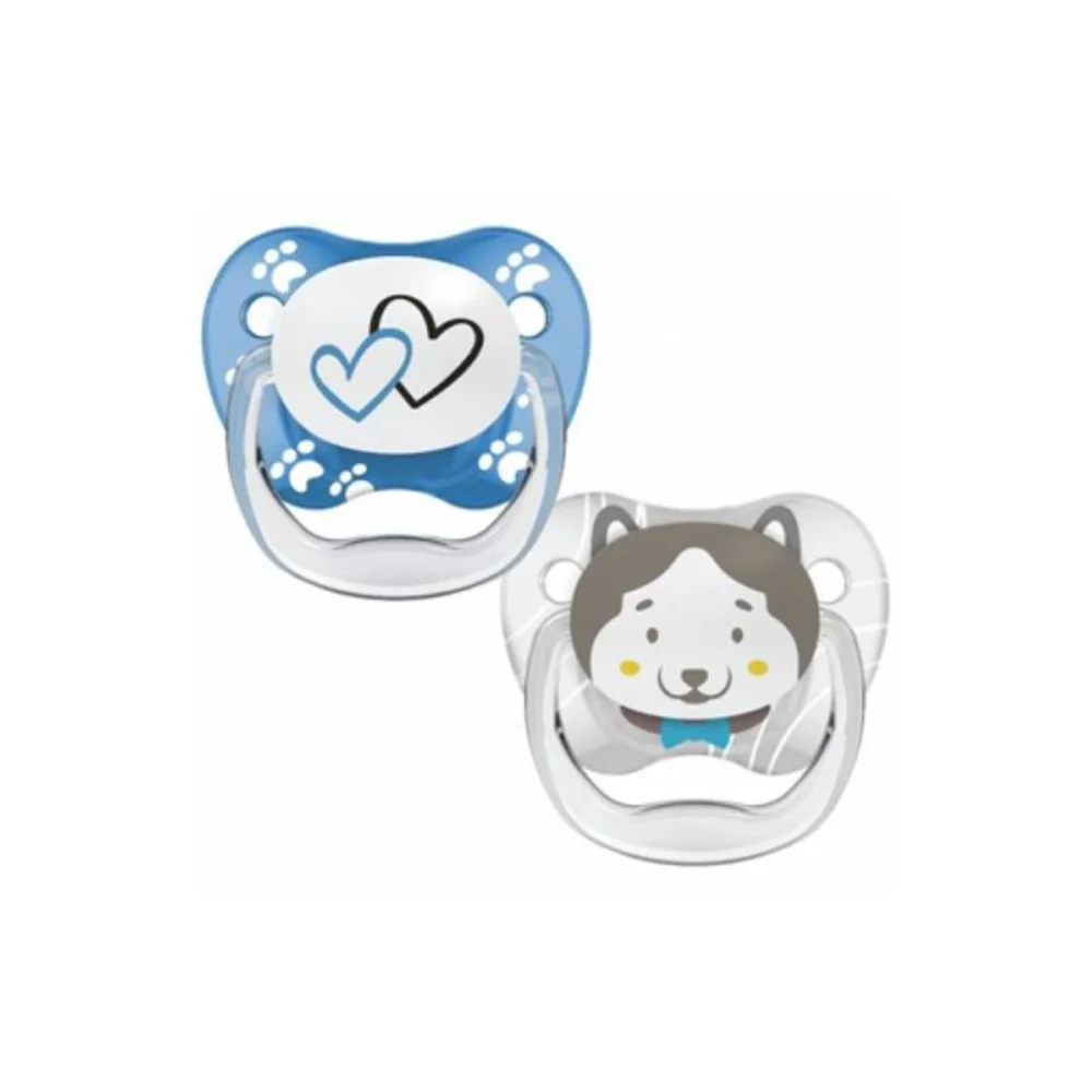 Φωτογραφία προϊόντος: DR. BROWN'S Σετ 2τμχ. Prevent Orthodontic Soother Πιπίλα Σιλικόνης με σχέδια ζωάκια 6-18m - Αγόρι - PV22015 ES