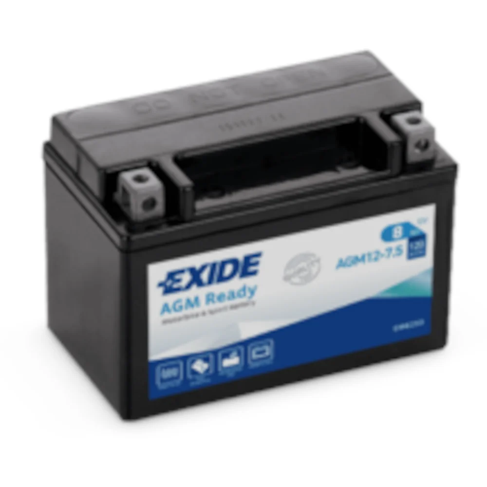 Φωτογραφία προϊόντος: Exide Technologies Μπαταρία μοτοσυκλέτας EXIDE AGM12-7.5 12V 8Ah