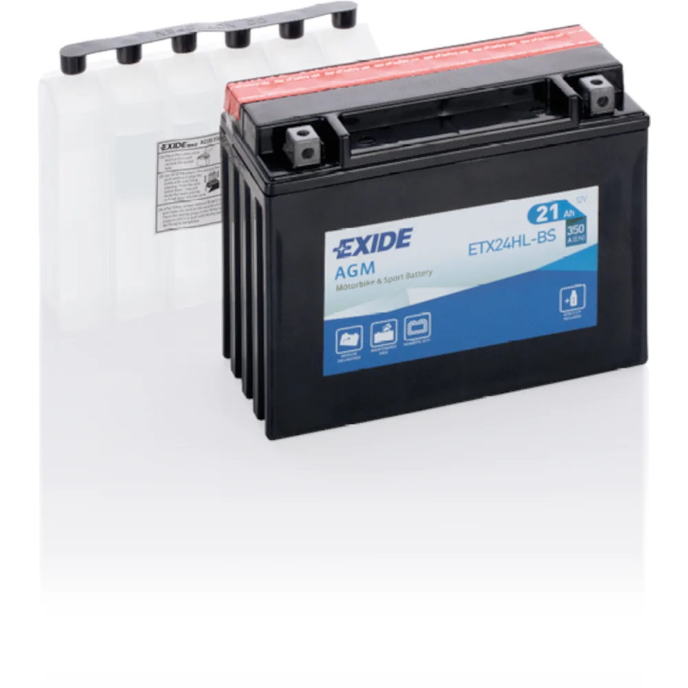 Φωτογραφία προϊόντος: Exide Technologies Μπαταρία μοτοσυκλέτας EXIDE ETX24HL-BS 12V 21Ah