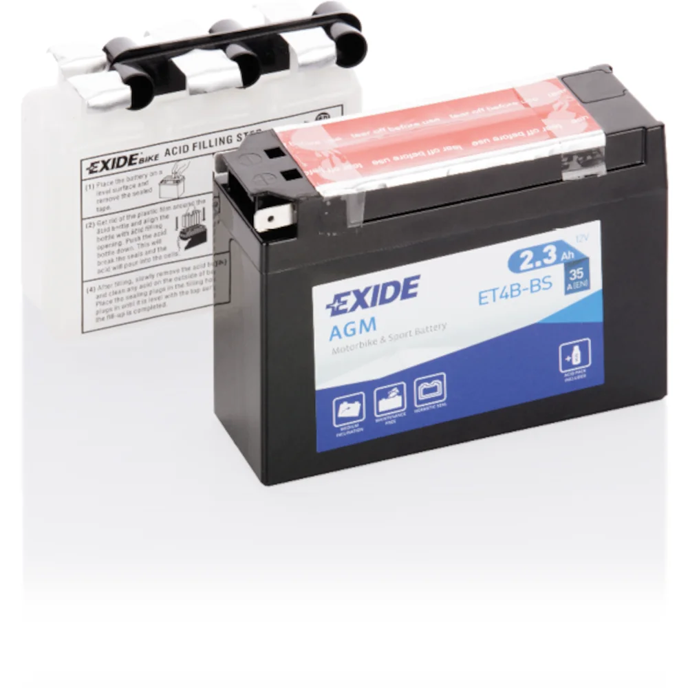 Φωτογραφία προϊόντος: Exide Technologies Μπαταρία μοτοσυκλέτας EXIDE ET4B-BS 12V 2.3Ah