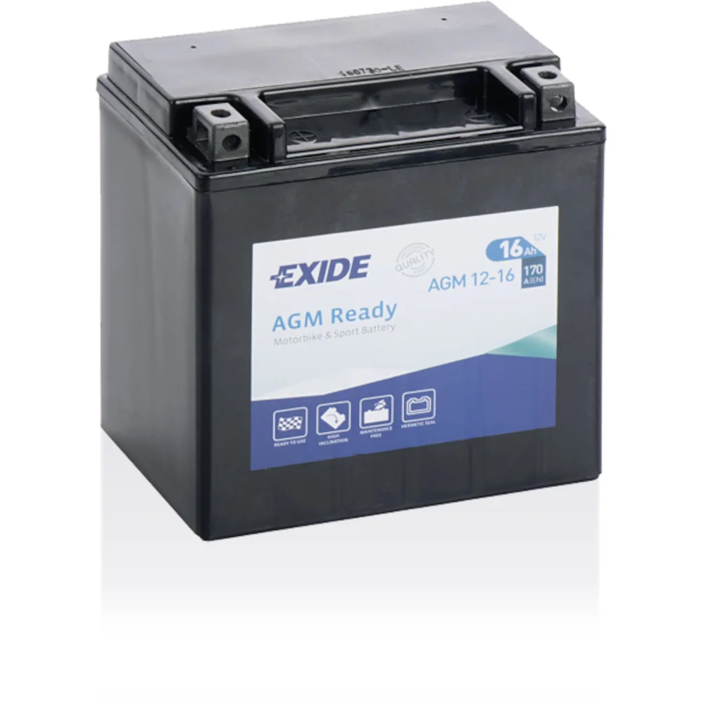 Φωτογραφία προϊόντος: Exide Technologies Μπαταρία μοτοσυκλέτας EXIDE AGM12-16 12V 16Ah