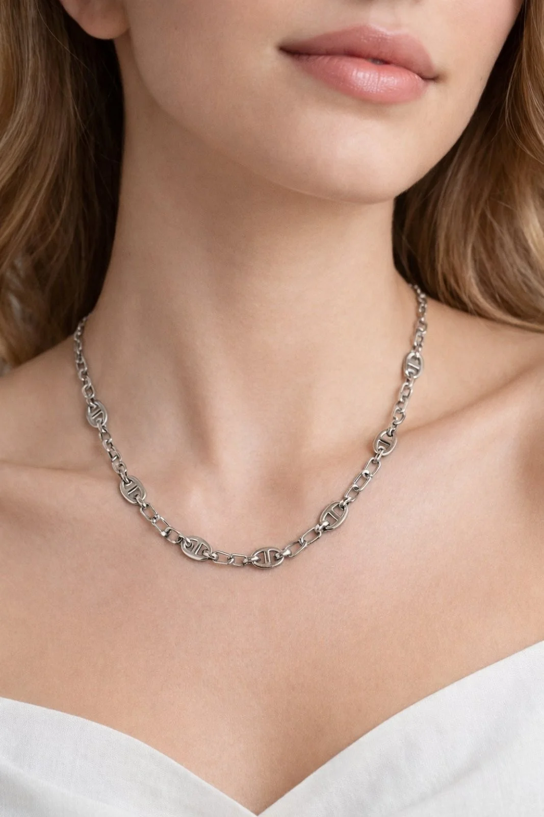 Φωτογραφία προϊόντος: ELUNA Dior Minimal Silver Chain Necklace