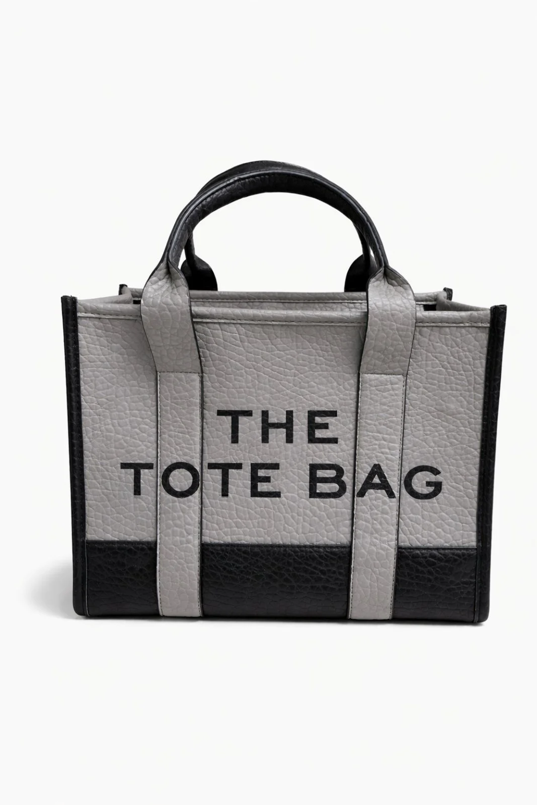 Φωτογραφία προϊόντος: ELUNA The Tote Bag Γκρι-Μαύρη Διχρωμία -Γυναικεία Τσάντα Χείρος Δερμάτινη