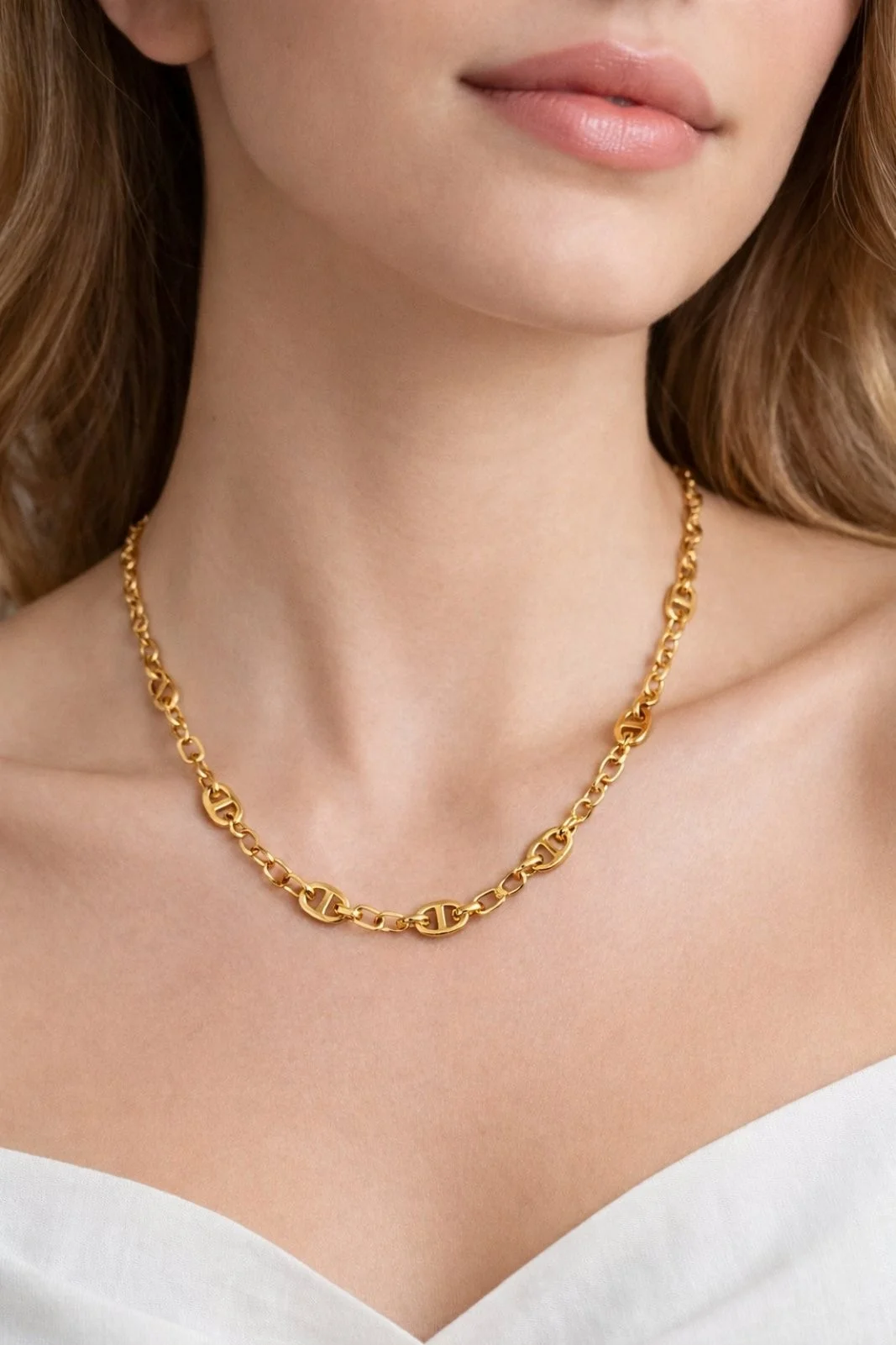 Φωτογραφία προϊόντος: ELUNA Dior Minimal Gold Chain Necklace
