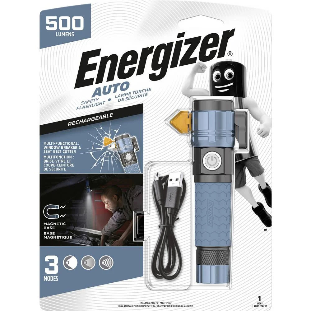Φωτογραφία προϊόντος: Energizer Επαναφορτιζόμενος Φακός Χειρός Αυτοκινήτου με Αξεσουάρ Προστασίας 500lm